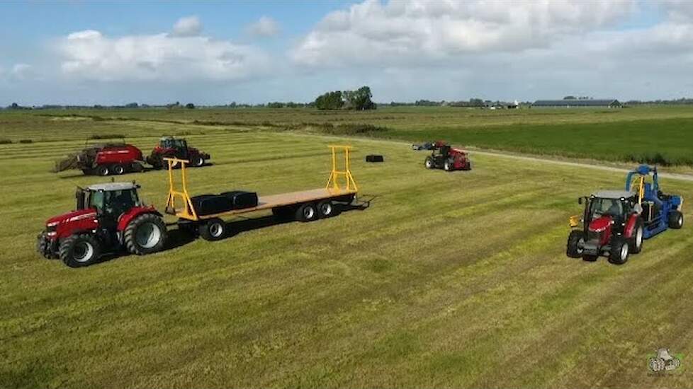 MF-geweld in het grasveld Massey Ferguson