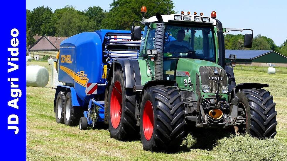 Fendt 820 + Göweil G1 F125 Kombi | Balen persen | Pressing bales | Ballen pressen | Frens Hulshorst