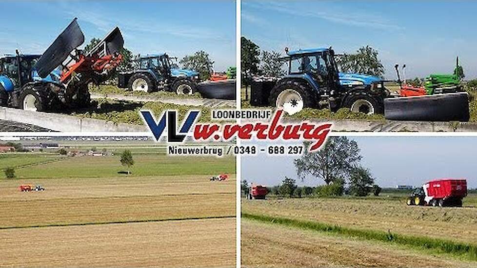 Eerste snee gras 2021 | Inkuilen door loonbedrijf W.Verburg | 2 sleufsilo’s