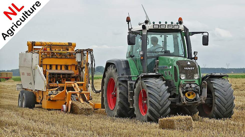 Stro balen persen en bundelen met Fendt + Welger + Belair | Tiemens | 2021