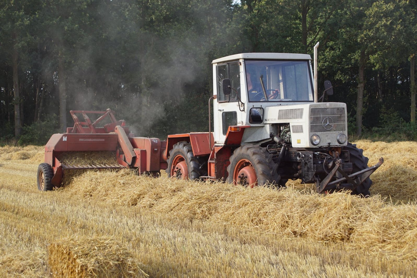 Motivatie Specialiteit been Stro persen in kleine pakjes met MB Trac 800 | Trekkerweb.nl -  Mechanisatienieuws voor de landbouw en groensector