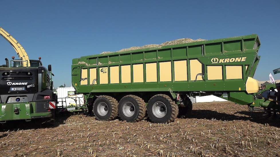 Krone GX afschuifwagen 52 kuub op de Innov-Agri