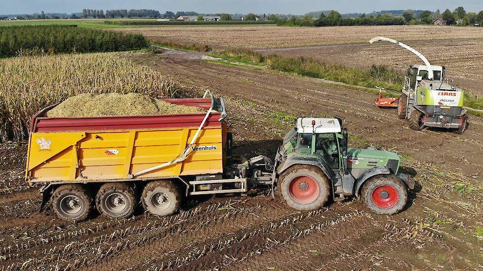 Mais Silage 2021 with Claas Jaguar + Fendt + New Holland | De Goei