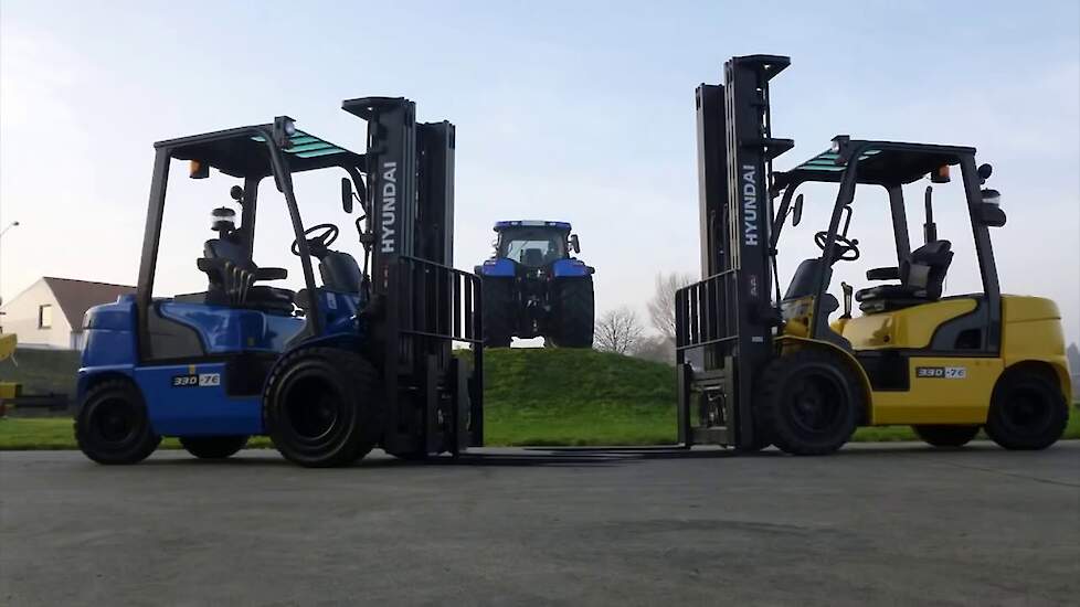 Landbouw editie heftruck 'New Holland' blauw Trekkerweb