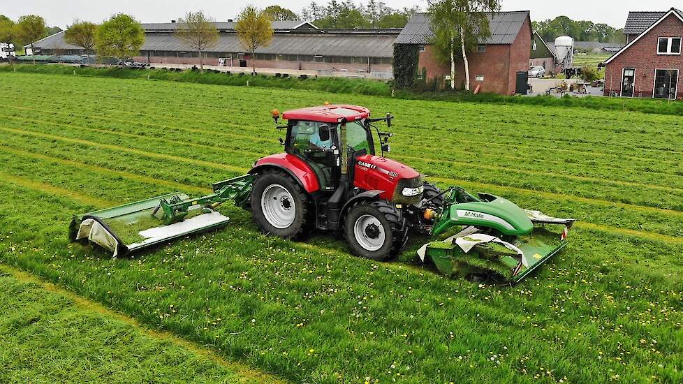 Gras maaien | Case IH Maxxum 130 + McHale Pro Glide | Henk van de Broek | 2022