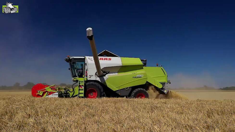 Claas Tucano 430 met APS-dorstrommel
