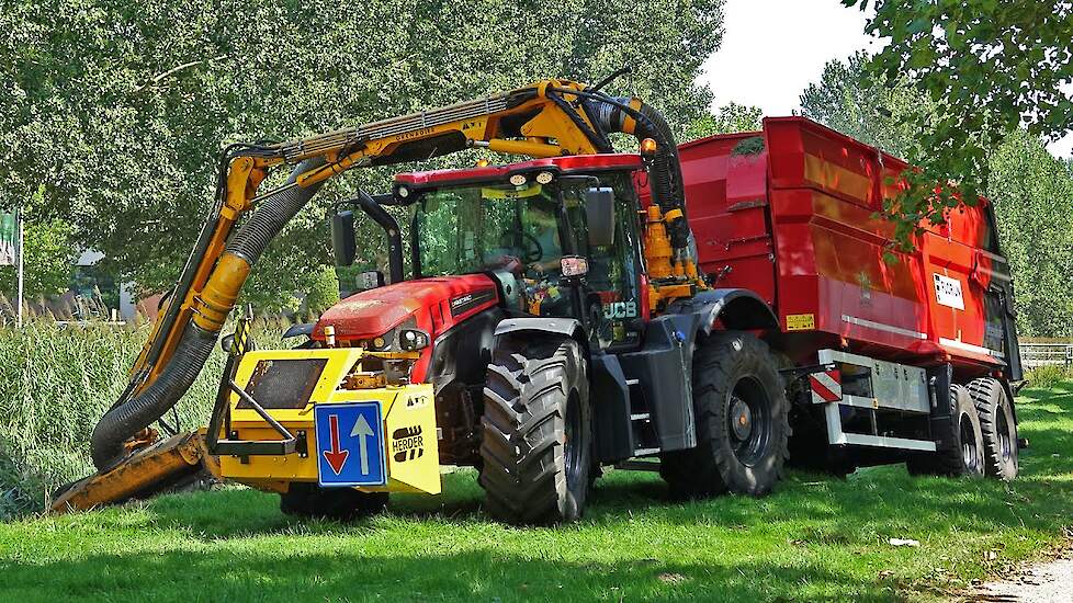 Slootkanten en riet maaien | JCB Fastrac 4190 + Herder + Veenhuis | Florijn | 2022