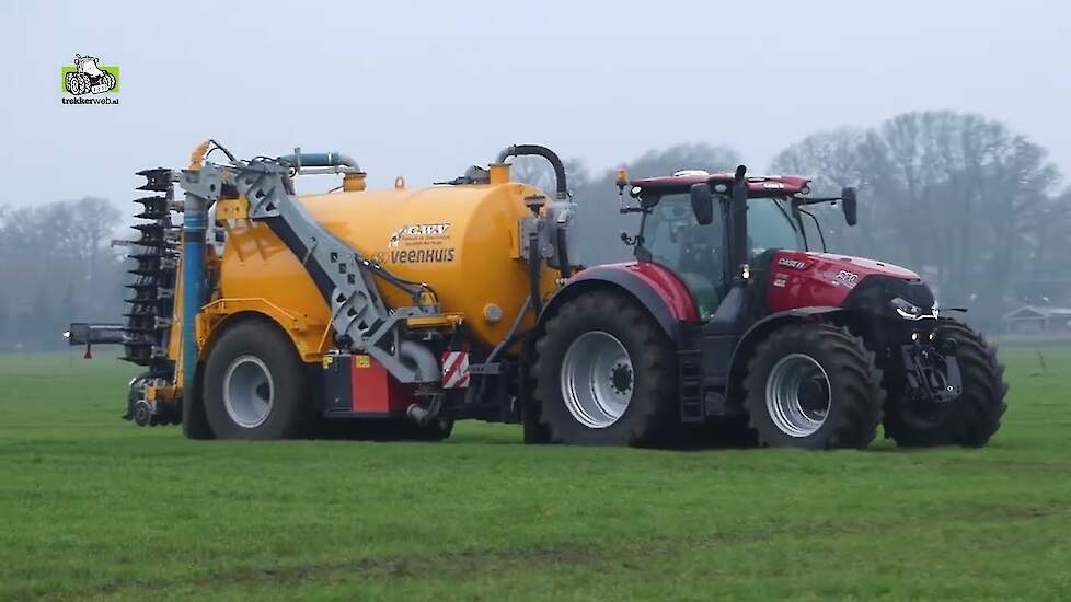 Veenhuis 14-kuubs tank en Case-IH Optum CVX 270