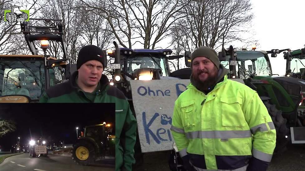 Duitse boeren blokkeren wegen uit protest tegen schrappen subsidies