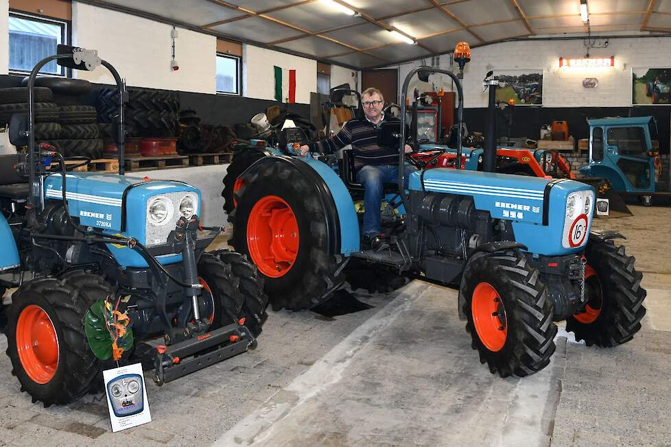 De Eicher 554 is Pieters favoriete Eicher. Dit is ook de trekker waar hij het vaakst op rijdt.