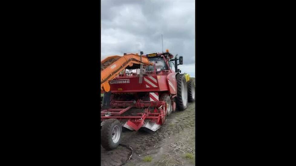 Aardappelen poten en rooien tegelijk