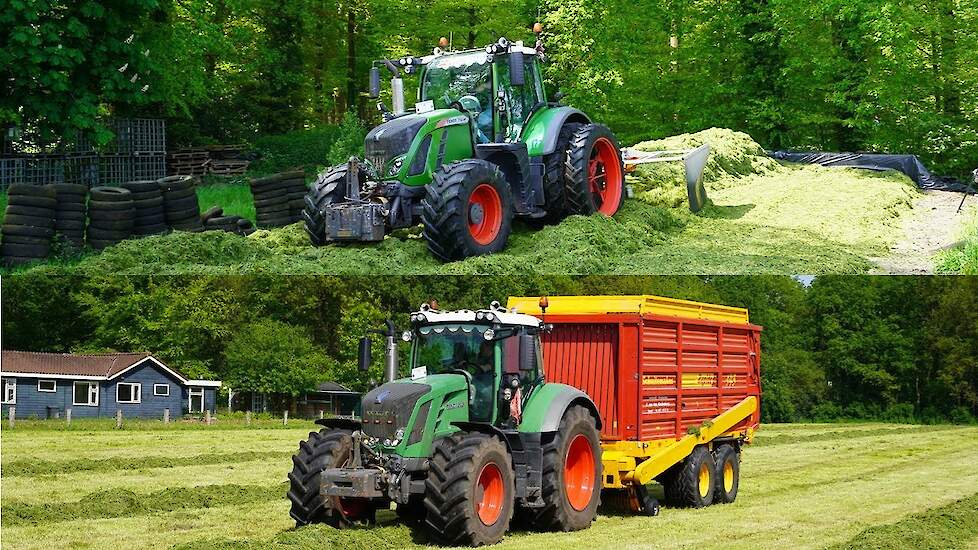 Fendt 516-714-828 | Gras inkuilen + kuilwerk | P van den Hardenberg Elspeet | Grass silage