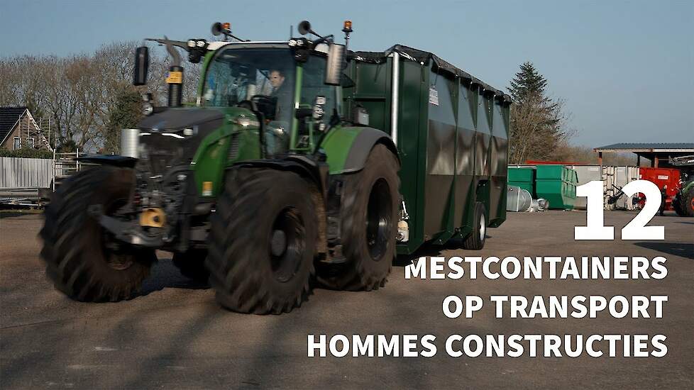 Hommes Constructies levert 12 mestcontainers in één keer af