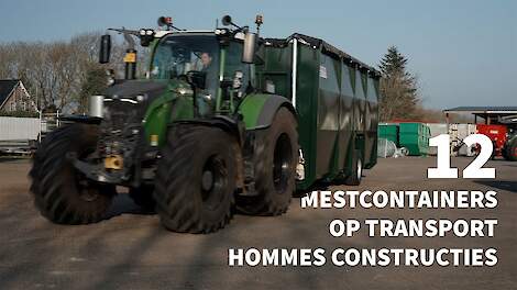 Hommes Constructies levert 12 mestcontainers in één keer af