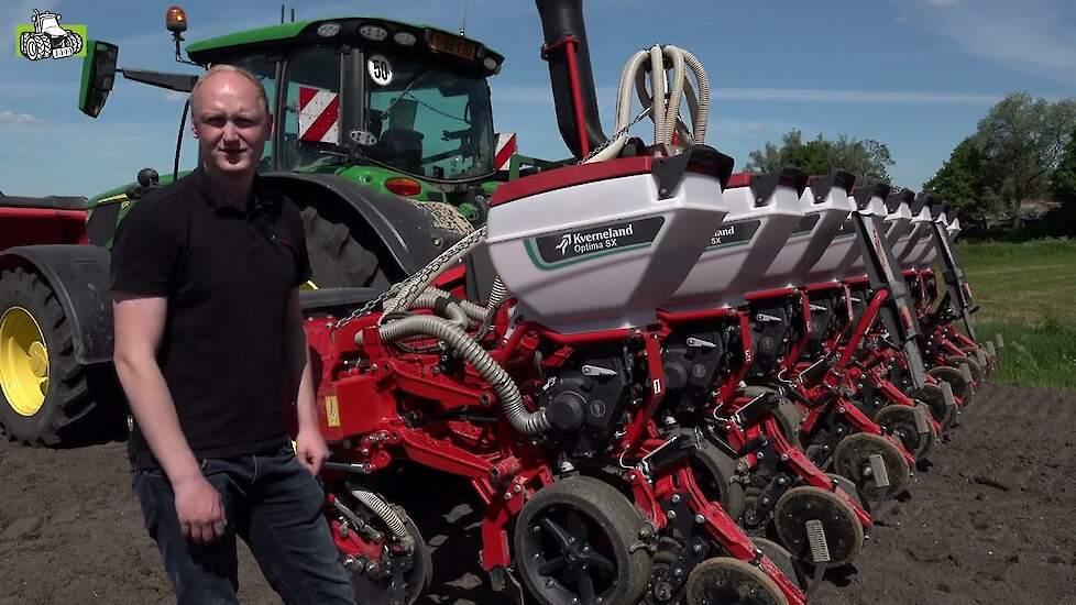 Maïszaaien met de Kverneland  Optima F met Geoforce syteem