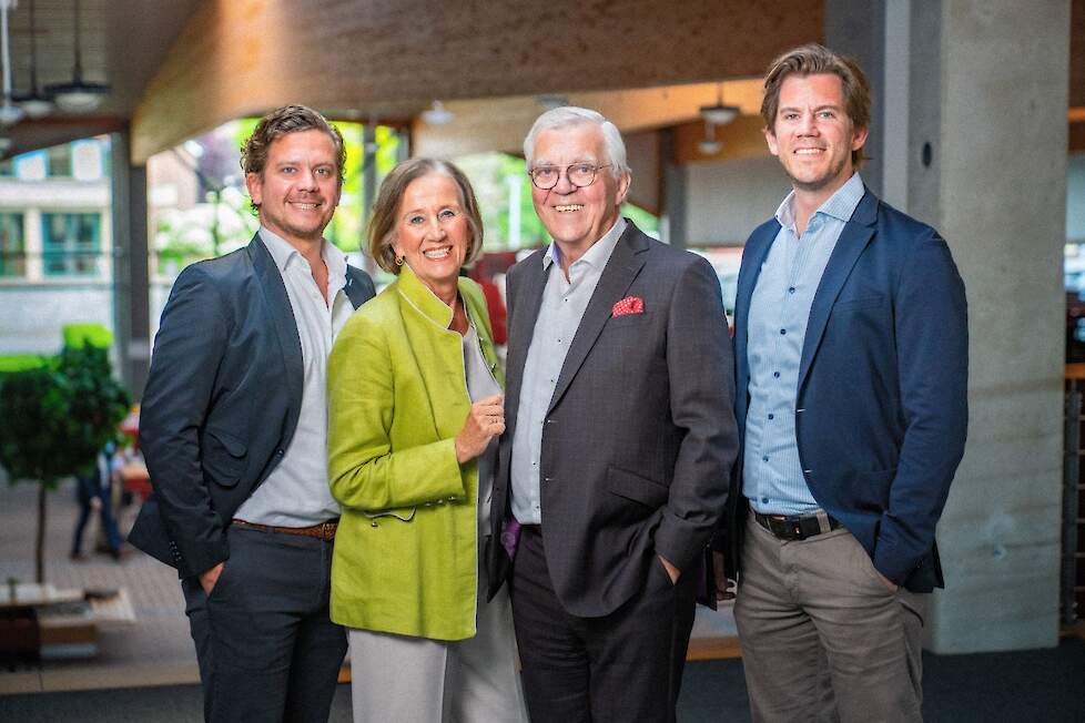 De vierde en vijfde generatie: Philipp, Christine, Franz en Christoph Grimme.